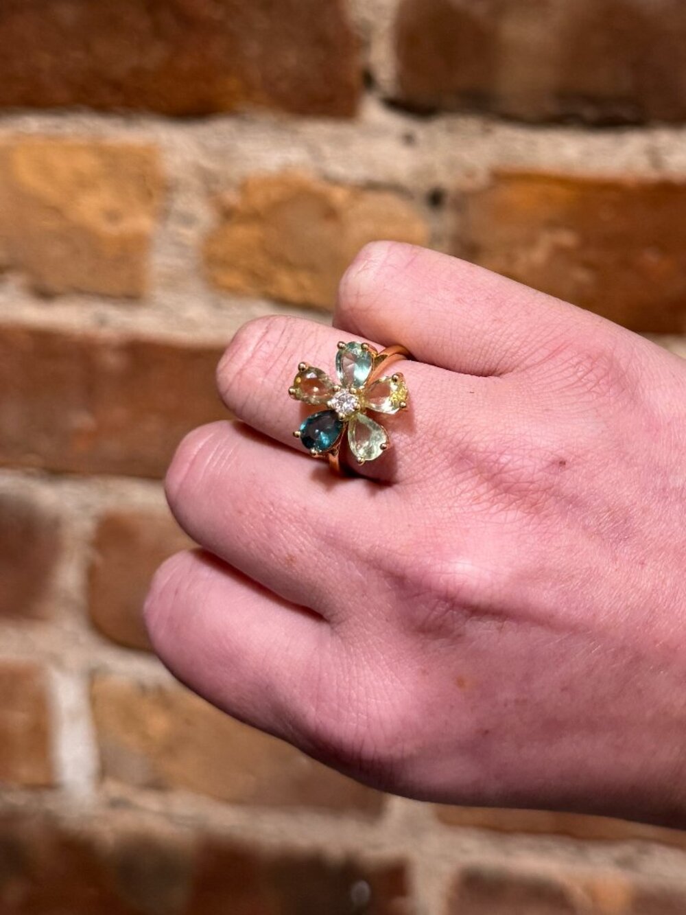 Y2K VINTAGE FLOWER POWER RING